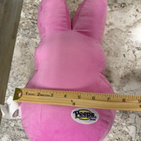 Peeps Bunny Easter Pink Large Plushie Pillow Stuffed Animal 14 inches - Picture 4 of 8